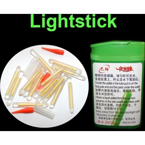 15Pcs/Pack Fishing Float Fluorescent Lightstick Light Night Float Rod Lights Dark Glow Luminous Stick Fishing Tools A23