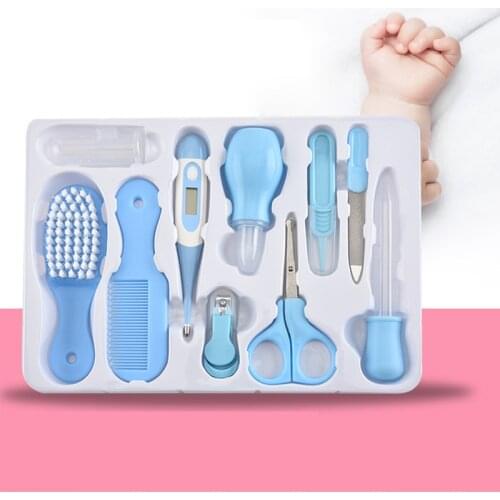 SMGSLIB 10Pcs Baby Care Products Newborn Infants Nail Clipper Scissors Grooming Safety Care Healthcare Kit Babies Accessories