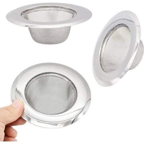 Hair Catcher Stopper Stainless Steel Bathtub Shower Drain Hole Filter Trap Metal Wire Sink Strainer Kitchen Bathroom Accessories