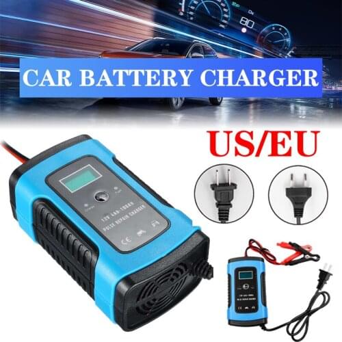 12 V Volt 6 A AMP LCD Smart Fast Car Battery Charger For Auto Motorcycle Lead-Acid AGM GEL Batteries Intelligent Charging