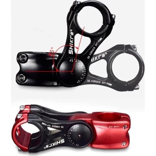 Bicycle Stem Mountain Bike Handlebar Height Adjuster Adjustable Angle Riser Bicycle Accessories 31.8*90/110mm Adjustable Stem