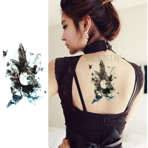 Waterproof Temporary Tattoo Butterfly Bird Old School tatto flash tatoo fake tattoos large size body art for girl women man lady