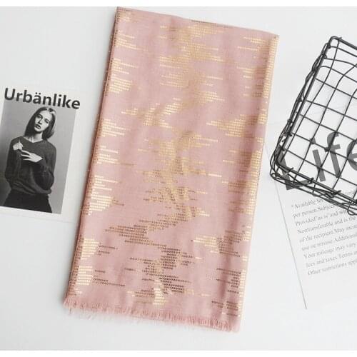 Women Solid Print Scarf Gold Foil Sequins Printed Scarf Girls Pink Scarf Spring Soft Cape Shawl Wrap Summer Mint Long Scarves