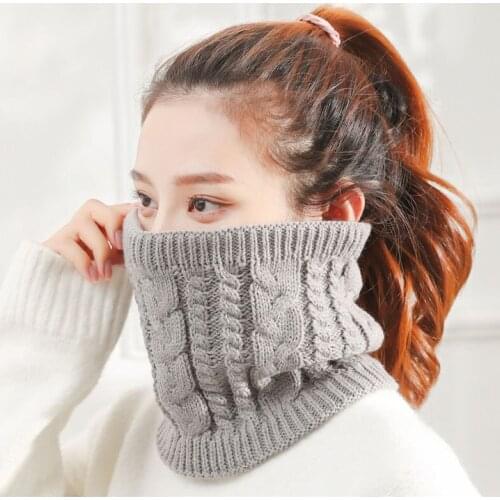 Unisex Winter Men Women Warm Knitted Ring Scarves Thick Elastic Knit Mufflers Children Neck Warmer Boys Girl Plush Scarf Collar