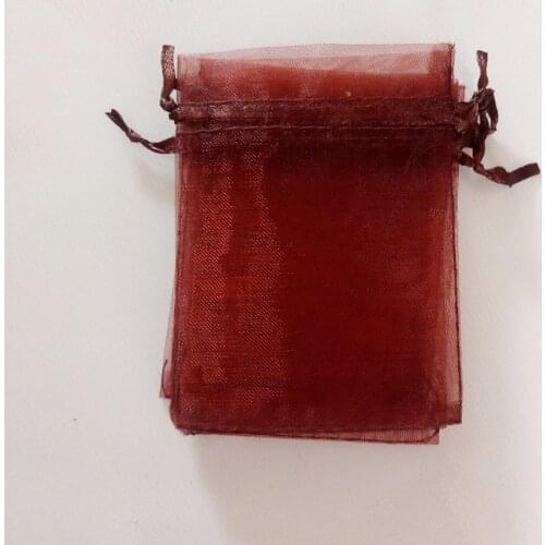 100pcs Brown Gift Bags For Jewelry Bags And Packaging Organza Bag Drawstring Bag Wedding/woman Travel Storage Display Pouches