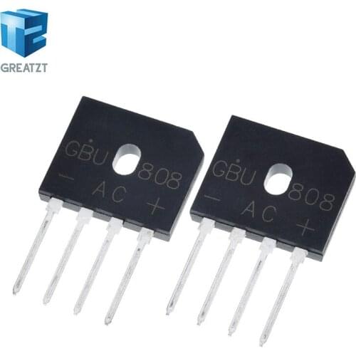 GREATZT 5Pcs GBU808 800V 8A power Diode Bridge Rectifier