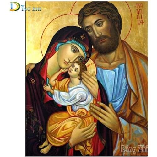 5D Diy Diamond Painting Virgin and Child Kazan Christian Icon Full Square Cross Stitch Religion Diamond Embroidery Home Decor