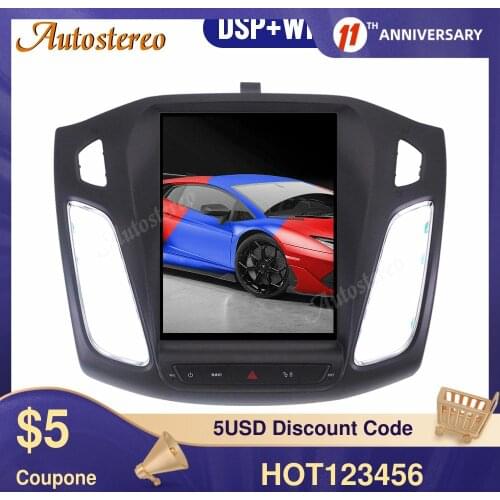 Wireless Carplay For Ford Focus 2013-2017 4G SIM Tesla Style Android 9.0 Car GPS Navigation Stereo Head Unit Multimedia Player