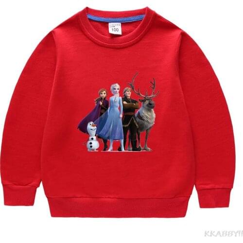 Disney Frozen Cartoon Sweatshirt Kids Hoodies Clothes Long Sleeve Cartoon Top Tees Children unisex Clothing