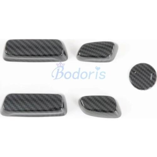 For Toyota Sienna 2015 2016 2017 2018 Carbon Fiber Color Interior Seat Adjust Switch Button Cover Frame Sticker Car Accessories