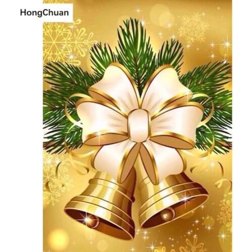 Bow Bell Fast Delivery 5D DIY Square/Round Diamond Painting Embroidery Mosaic Home Decoration Cross Stitch Gift New Year