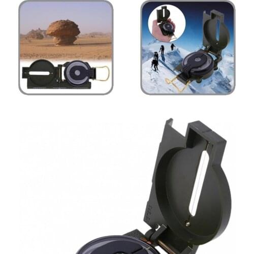 Compact Useful Foldable Survival Compass ABS Geological Compass Portable for Climbing