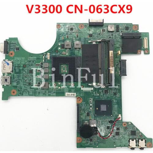 High quality For Vostro 3300 V3300 laptop motherboard CN-063CX9 063CX9 63CX9 09902-1 48.4EX02.011 100% full Tested