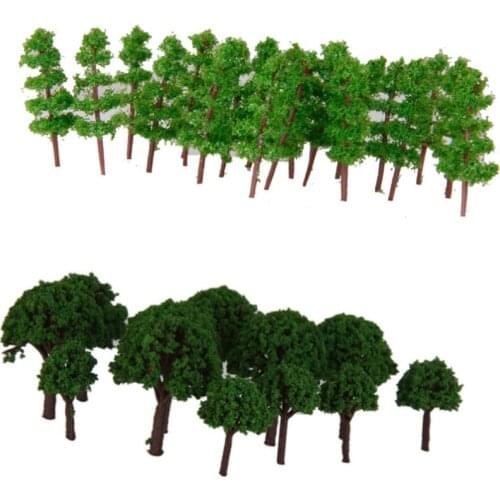 150x Mini Green Model Trees for Layout Z Scale for Park Garden Street Layout - Height 3-4cm/ 1.18-1.57inch