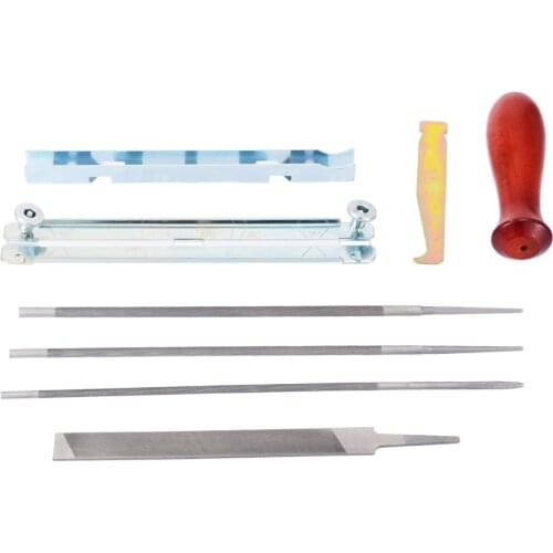 8pcs Chain Saw Sharpening Kit Guide Bar File Instruction Chainsaw Sharpening Hand Tool Set Mayitr