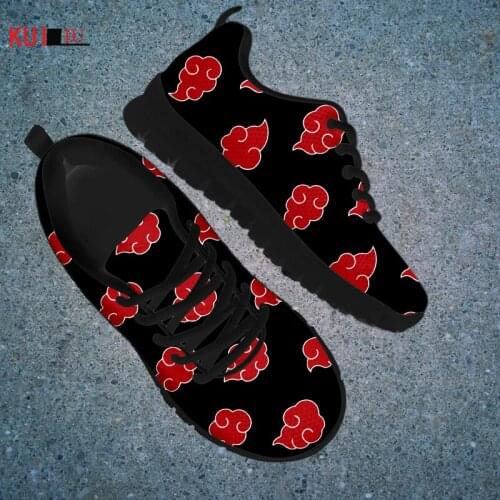 KUILIU New Fashion Casual Shoe Women Japan Anime Pattern Large Size Flat Sneakers Custom Brand Design School Shoes Girl Dropship