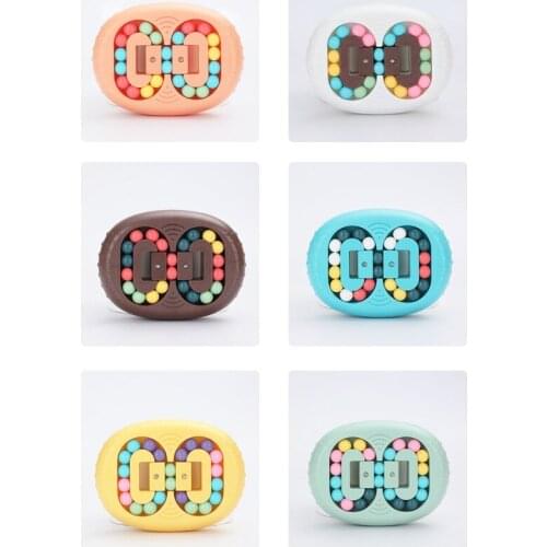 4In Educational Cube Hand Spinner Fingertip Toy Pressure Reduce Board for Autism