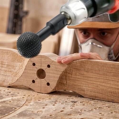 Woodworking Ball Chisel Carving Grooving Grinder Heads File Grinder Heads Wood Carving Polishing for 10/14mm Angle Grinder