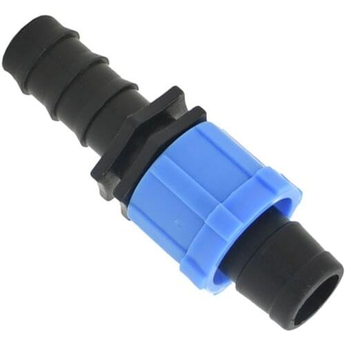 Garden hose 1/2 to 16mm drip tape Connector With Lock nut water hose 1/2" irrigation drip tape hose splitter 40 Pcs