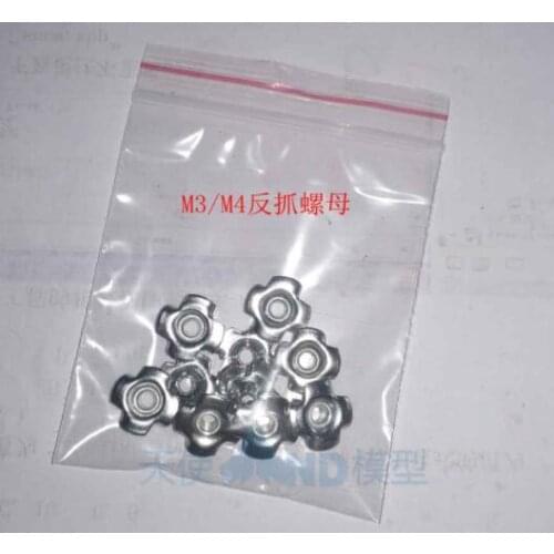 Anti-grasping screws nut M3 M4 for DIY balsa plane toy