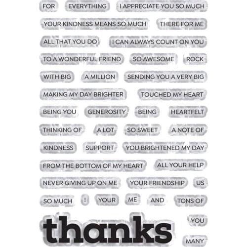 FXL Thanks Transparent Clear Silicone Stamp/Seal for DIY scrapbooking/photo album Decorative clear stamp