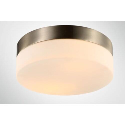 Modern Led iron glass Ceiling Light Round Glass Lampshade lamparas de techo abajur