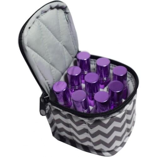 Nail Polish Handbag Smooth Surface Antifriction Fabric 9-compartment Essential Oil Bottles Storage Bag for Women