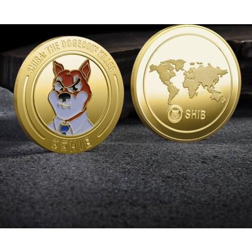 Shiba Inu Coin (SHIB) Souvenir Bitcoin Coin Collectible Art Collection Physical Commemorative Replica Coins Free Shipping