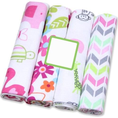 Each pack of 4 baby blankets, newborn childrens diapers, 100% cotton flannel diapers, newborn childrens photography blankets
