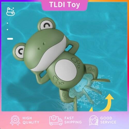 Infant Toddler Baby Bath Toys Kids Swimming Pool Water Game Wind-up Clockwork Cute Animals Frog Water Toy Gifts Clockwork toys