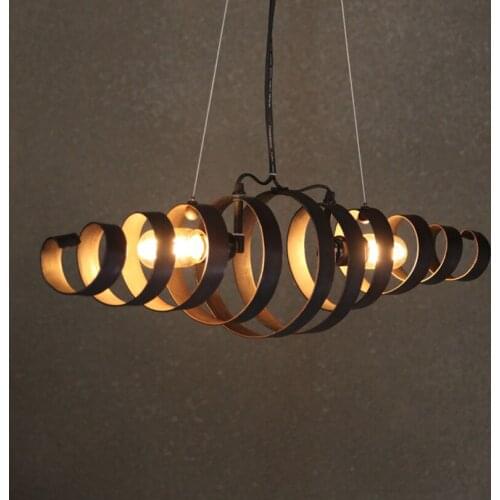 Loft iron pendant light nightclub industrial Steampunk metal punk lamp. Vintage retro deco Lighting Fixture