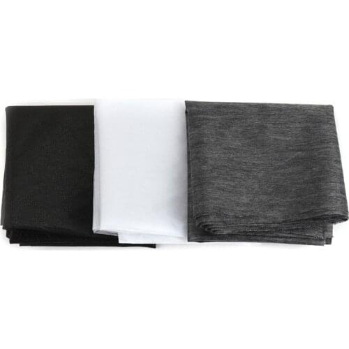 100 cm 25g/45g White Grey Black Non-woven Fabric Interlinings Iron On Sewing Patchwork Single-sided Adhesive Linings DIY 1 PC
