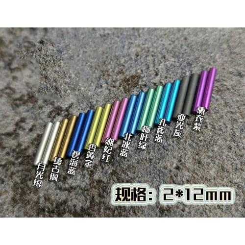 2 PC 2*12mm Multi-color Titanium Round Bar for Tritium Gas Tube Replacement Not Glowing