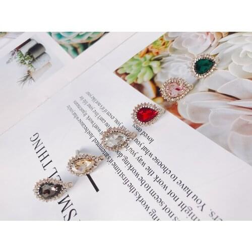 2 pieces / lotCrystalWater drop shapeearringsSupplies for Jewelry Accessoriesdrop earrings jewelry earrings Other