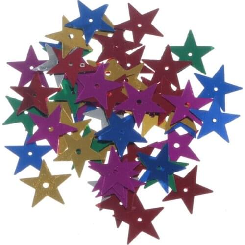 30g Perforated Acrylic Pentagram Flat Loose Sequins Paillette Sewing For Clothing Accssories Art Decoration Jewelry Making Diy