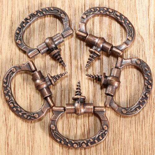 5Pcs Retro Kitchen Knobs Drawer Cupboard Pull Door Handles Antique Furniture Handle Cabinet Knobs and Handles Furniture Fittings