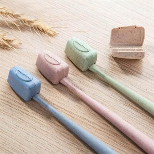Toothbrush Cap Toothbrushes Protector Portable Wheat Straw Germproof Travel Accessories 4Pcs Toothbrush