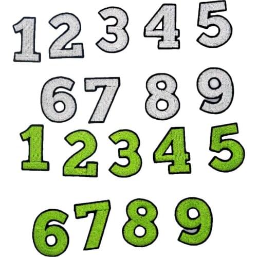 Number 1 2 3 4 5 6 7 8 9 army tactical samurai Embroidered Patches for Clothes iron on backing