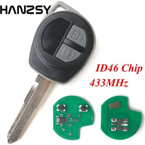 Car Remote Key For SUZUKI SWIFT SX4 ALTO VITARA IGNIS JIMNY Splash 433MHz Complete 2 Buttons Auto Key shell with ID46 Chip