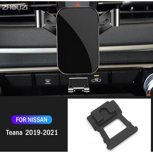 Car Mobile Phone Holder Air Vent Stand GPS Gravity Navigation Bracket For Nissan Teana J34 2019 2020 2021 Car Accessories