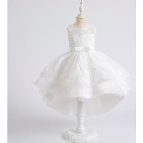 Ceremony Beading Lace Dress For Girl Floral Tutu Prom Evening Princess Dress Ball Gown Party Wedding Bridesmaid Dresses for Kids