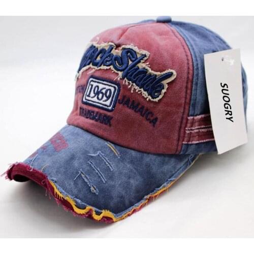 Spring Summer Baseball Cap Women Worn Washed Denim Hip Hop Hats For Men Letters Embroidery Drake Bone Casquette Cotton Gorras