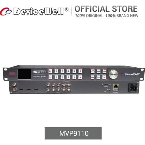DeviceWell MVP9110 10-Screen 4K SDI 2-CH HDMI 2-CH AV Input 2-CH 3-CH HDMI Output SDI Multiviewer