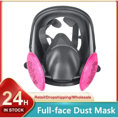 Gas Masks Respirator 6800 Breathing Protection Effective Filter 2091 P100 Large Screen Lens Industrial Anti Particles Dust