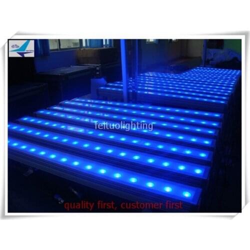 H-16/lot High quality outdoor lighting 18*3w RGB 3in1 IP65 LED long Wall Washer light DMX waterproof for hotel background