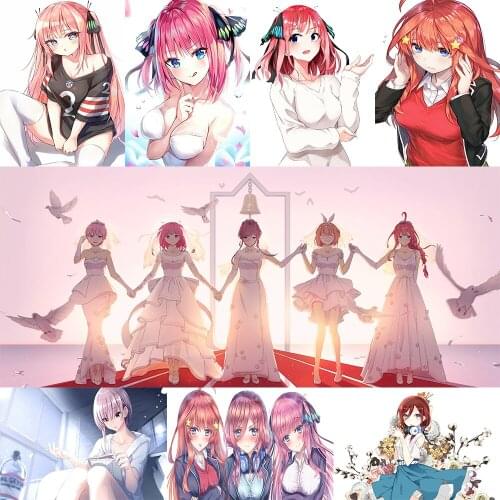 Cartoon Girl Anime The Quintessential Quintuplets Movie Poster Canvas Wall Painting Home Room Girl Bedroom Decoration Mural