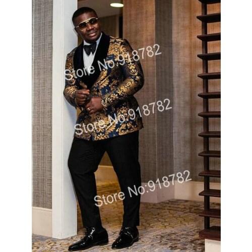 Handsome Groomsmen Shawl Lapel Groom Tuxedos Mens Wedding Dress Man Jacket Blazer Prom Dinner (Jacket+Pants+Tie) A068