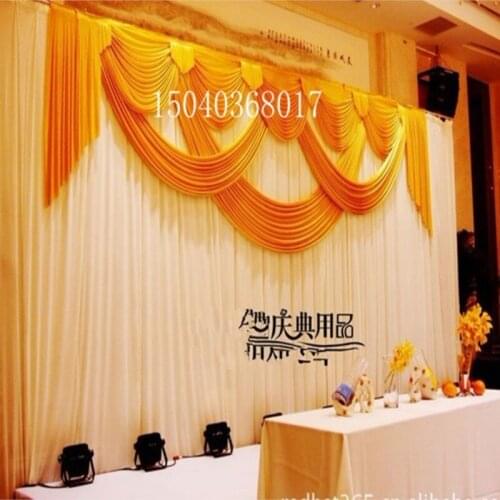 2015top-sale waterfall wedding backdrops ,wedding stage drape color can be customed stage backdrops wedding stage