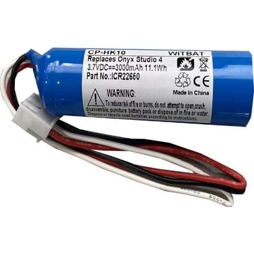 3.7V 3000mAh Li-Polymer Battery for Harman Kardon Onyx Studio 4 Bluetooth speaker battery Rechargeable Accumulator ICR22650