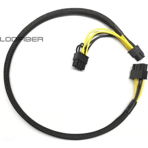 LODFIBER 10pin to 6+8pin Power Cable for HPE DL380 G8 and NVI DIA GRID K2 GPU 50cm